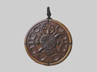 Wooden Talisman Low-poly 3D model