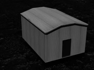 High Quality Industrial Warehouse Low-poly 3D model
