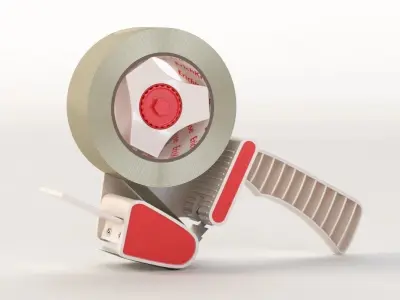 Carton Sealing Tape Dispenser Gun 3D model