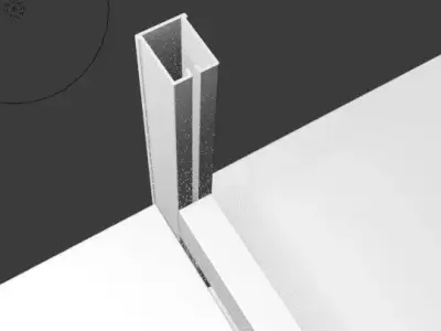 Industrial storage shelf 3D model