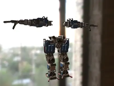 Robot Prime Low-poly 3D model