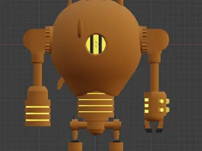  low poly robot Goliath Low-poly 3D model