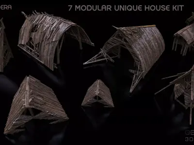 Nordic Village Asset Pack Low-poly 3D model