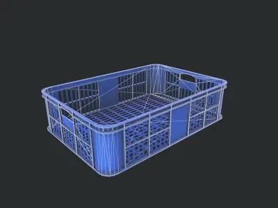 Plastic Basket 01 Low-poly 3D model