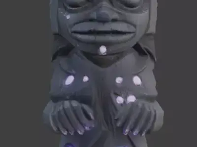 Cursed Totem Pole 3D Model V03 Low-poly 3D model