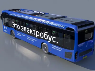 Electric Bus  KamAZ 6282  electrobus 3D model