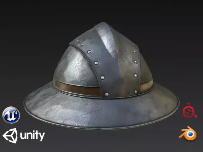 Guard Helmet Low-poly 3D model