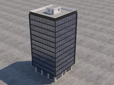 Modern Building Exterior Skyscraper 4 3D model