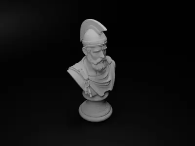 Ottoman Soldier Bust Chess 3D print model