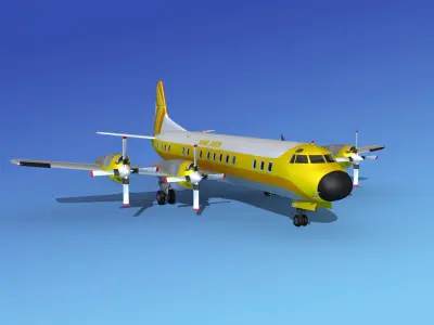 Lockheed L-188 Electra HP Air Sun 3D model