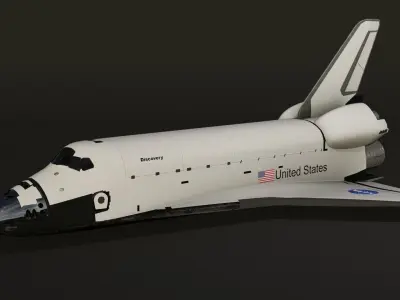 Space Shuttle Discovery Low-poly 3D model