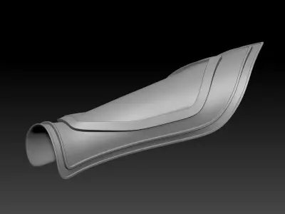High-poly model Bracer motorcycle seat 3D model