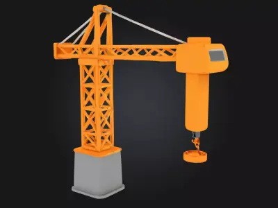 Tower Crane Model Engineering Marvel for Construction  3D model