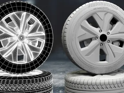 kia car tyre 3D model