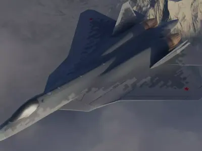 SU57 5TH GEN FIGHTER JET 3D model