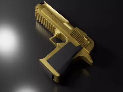 Gold Desert Eagle 3D model