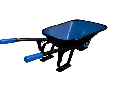 Futuristic Glowing Wheelbarrow 3D Model 3D model