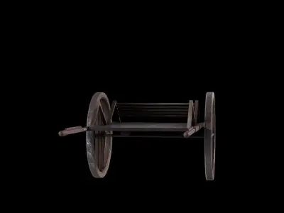 cart model medieval Low-poly 3D model