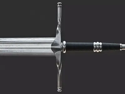 Whitcher Sword Low-poly 3D model