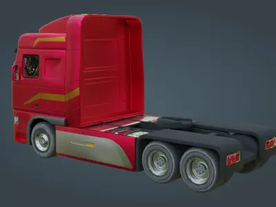 Truck - Low Poly - Game Ready - PBR Low-poly 3D model purchase