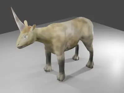 Elasmotherium unicorns are real Low-poly 3D model
