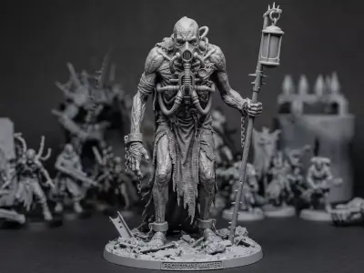 Wasteland Plague Wanderer Dark Post-Apocalyptic Sci-Fi Miniature 3D print model