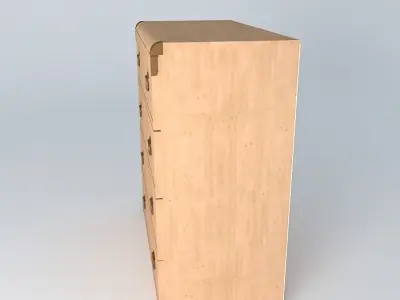 Indiana red pine shelf 3D model