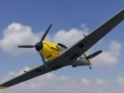 Bf109 Low-poly 3D model by haditkla4