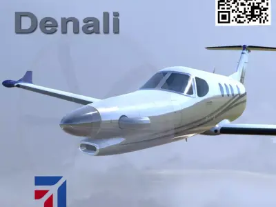 Cessna Textron Denali Low-poly 3D model