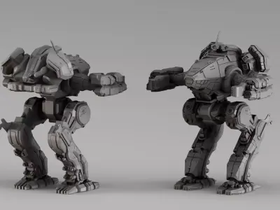 S00037 Sci-Fi Mech Walker 3D print model