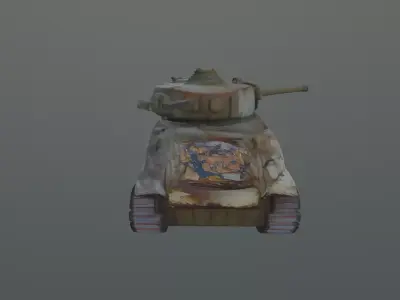 rusty abandoned tank 3D model