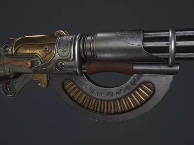 Automatic Rifle Low-poly 3D model