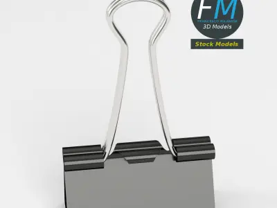 Closed binder clip 2 3D model