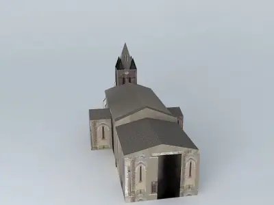 Church in Verteillac Free 3D model
