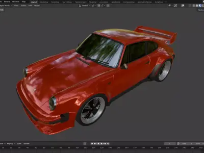 porsche 930  Low-poly 3D model