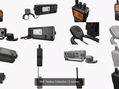 VHF Radios Collection 3D Model Pack