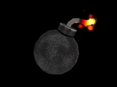 Bomb Power Up Low-poly 3D model