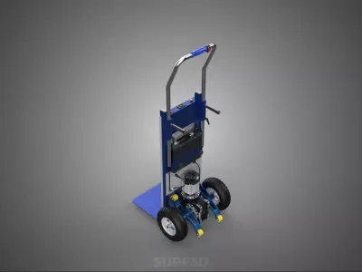 MOTORIZED POWER BATTERY HAND TRUCK DOLLY HANDTRUCK STAIR CLIMBER 3D model
