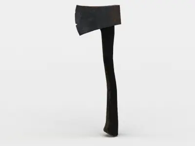 Axe tooth brush Low-poly 3D model