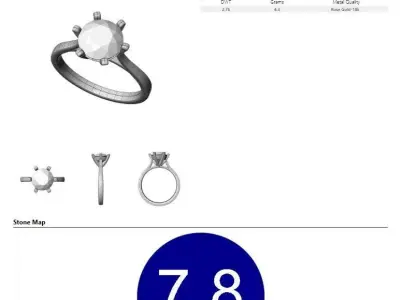solitaire ring Free 3D model