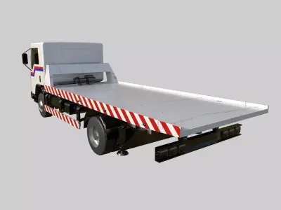Tow Truck - Flatbed Recovery Truck Low-poly 3D model