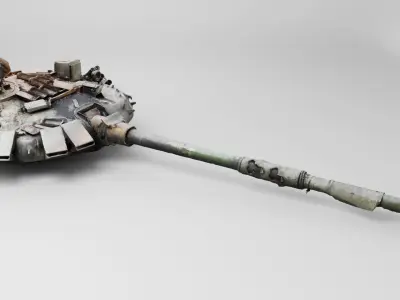  turret blown off from russian tank destroyed by Ukrainian  army 3D model