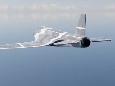 Plane 3d model  Low-poly 3D model