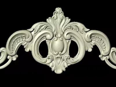Central decor ornament for furniture 3D model 1151