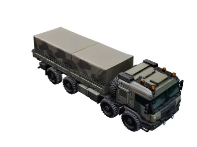 Military Logistics Transport Truck Heavy Duty Cargo Vehicle 3D model