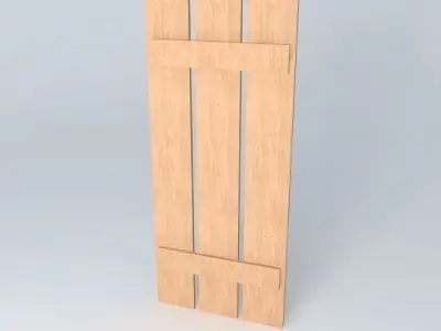 Indiana red pine coat hanger 3D model