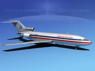 Boeing 727-100 American Airlines 3 3D model