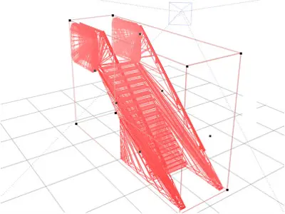 Airport stair 3D model