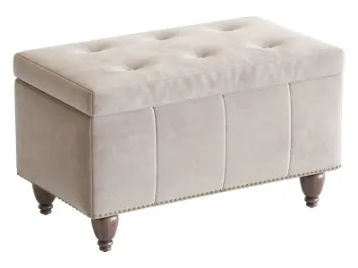 Copper Grove Bunlap Upholstered Storage Bench 3D model