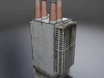 Power Transformer Low-poly 3D model purchase